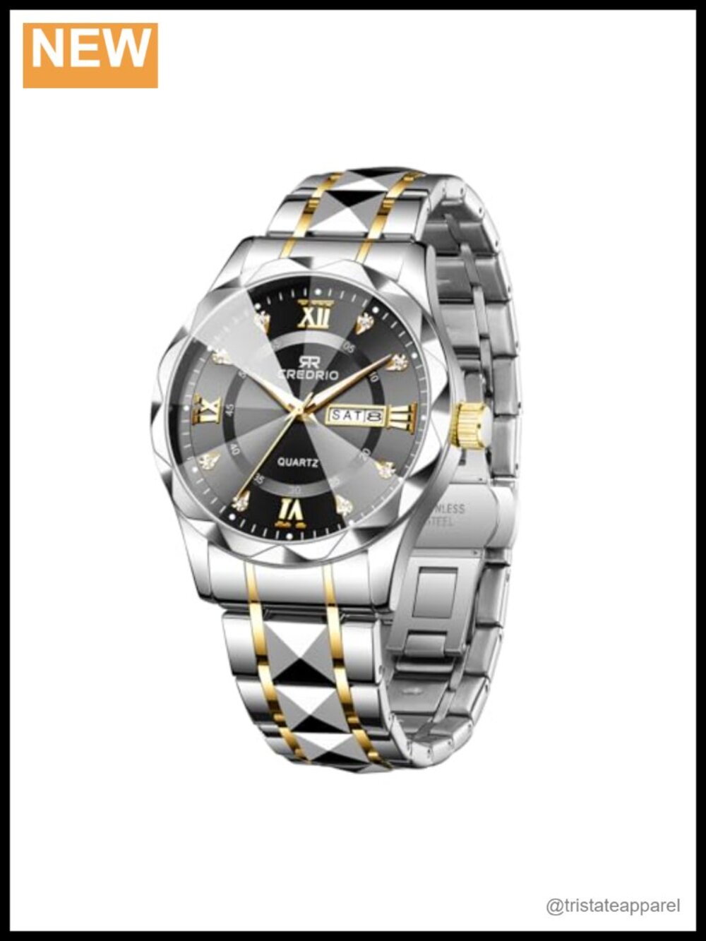 Mens Stainless Steel Waterproof Analog Quartz Dress Watch Luminous Date